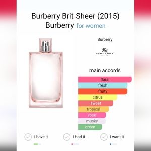 Burberry Brit Sheer